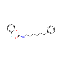 O=C(NCCCCCCc1ccccc1)Oc1ccccc1F ZINC000096269592