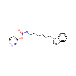 O=C(NCCCCCCn1ccc2ccccc21)Oc1cccnc1 ZINC000473127350