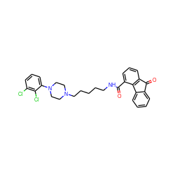 O=C(NCCCCCN1CCN(c2cccc(Cl)c2Cl)CC1)c1cccc2c1-c1ccccc1C2=O ZINC000013534351