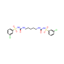 O=C(NCCCCCNC(=O)NS(=O)(=O)c1cccc(Cl)c1)NS(=O)(=O)c1cccc(Cl)c1 ZINC000044352209