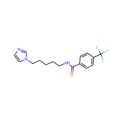 O=C(NCCCCCn1ccnc1)c1ccc(C(F)(F)F)cc1 ZINC000027562499