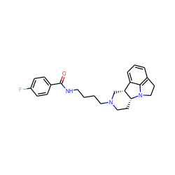 O=C(NCCCCN1CC[C@@H]2[C@H](C1)c1cccc3c1N2CC3)c1ccc(F)cc1 ZINC000013443405