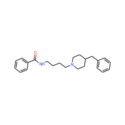 O=C(NCCCCN1CCC(Cc2ccccc2)CC1)c1ccccc1 ZINC000013443563