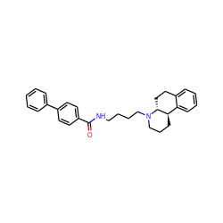 O=C(NCCCCN1CCC[C@@H]2c3ccccc3CC[C@H]21)c1ccc(-c2ccccc2)cc1 ZINC000026727948