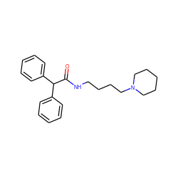 O=C(NCCCCN1CCCCC1)C(c1ccccc1)c1ccccc1 ZINC000013755533