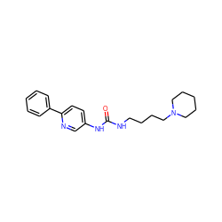 O=C(NCCCCN1CCCCC1)Nc1ccc(-c2ccccc2)nc1 ZINC000049035016