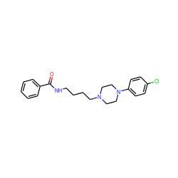 O=C(NCCCCN1CCN(c2ccc(Cl)cc2)CC1)c1ccccc1 ZINC000028233267