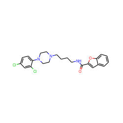 O=C(NCCCCN1CCN(c2ccc(Cl)cc2Cl)CC1)c1cc2ccccc2o1 ZINC000013525841