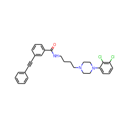 O=C(NCCCCN1CCN(c2cccc(Cl)c2Cl)CC1)c1cccc(C#Cc2ccccc2)c1 ZINC000028869001