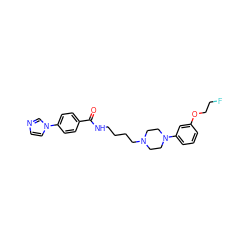 O=C(NCCCCN1CCN(c2cccc(OCCF)c2)CC1)c1ccc(-n2ccnc2)cc1 ZINC000040863296