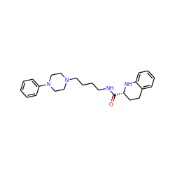 O=C(NCCCCN1CCN(c2ccccc2)CC1)[C@H]1CCc2ccccc2N1 ZINC000149507814