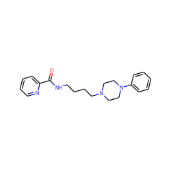 O=C(NCCCCN1CCN(c2ccccc2)CC1)c1ccccn1 ZINC000041567428