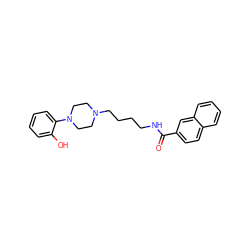 O=C(NCCCCN1CCN(c2ccccc2O)CC1)c1ccc2ccccc2c1 ZINC000653687119