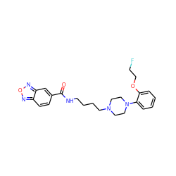 O=C(NCCCCN1CCN(c2ccccc2OCCF)CC1)c1ccc2nonc2c1 ZINC000040392700