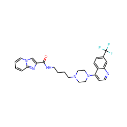 O=C(NCCCCN1CCN(c2ccnc3cc(C(F)(F)F)ccc23)CC1)c1cn2ccccc2n1 ZINC000299827799