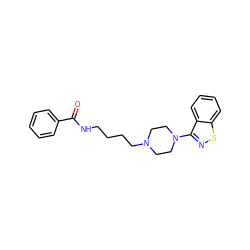 O=C(NCCCCN1CCN(c2nsc3ccccc23)CC1)c1ccccc1 ZINC000013747116