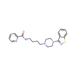 O=C(NCCCCN1CCN(c2nsc3ccccc23)CC1)c1ccccn1 ZINC000001539372