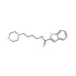 O=C(NCCCCN1CCOCC1)c1cc2ccccc2o1 ZINC000027090735