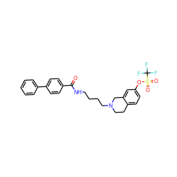 O=C(NCCCCN1CCc2ccc(OS(=O)(=O)C(F)(F)F)cc2C1)c1ccc(-c2ccccc2)cc1 ZINC000043781013