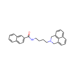 O=C(NCCCCN1Cc2cccc3cccc(c23)C1)c1ccc2ccccc2c1 ZINC001772594267