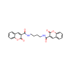 O=C(NCCCCNC(=O)c1cc2ccccc2oc1=O)c1cc2ccccc2oc1=O ZINC000013967892