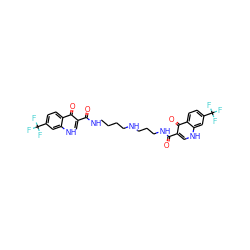 O=C(NCCCCNCCCNC(=O)c1c[nH]c2cc(C(F)(F)F)ccc2c1=O)c1c[nH]c2cc(C(F)(F)F)ccc2c1=O ZINC000026394732