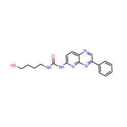 O=C(NCCCCO)Nc1ccc2ncc(-c3ccccc3)nc2n1 ZINC000149291790