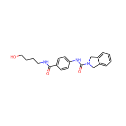 O=C(NCCCCO)c1ccc(NC(=O)N2Cc3ccccc3C2)cc1 ZINC000167196759