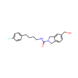 O=C(NCCCCc1ccc(F)cc1)N1Cc2ccc(CO)cc2C1 ZINC000165853122