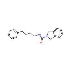 O=C(NCCCCc1ccccc1)N1Cc2ccccc2C1 ZINC000167029302