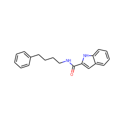 O=C(NCCCCc1ccccc1)c1cc2ccccc2[nH]1 ZINC000040863375