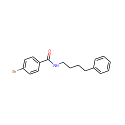 O=C(NCCCCc1ccccc1)c1ccc(Br)cc1 ZINC000002493600