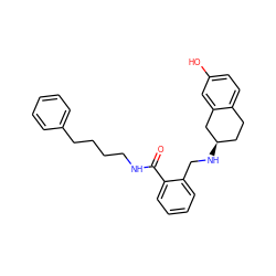 O=C(NCCCCc1ccccc1)c1ccccc1CN[C@@H]1CCc2ccc(O)cc2C1 ZINC000013589131