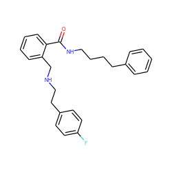 O=C(NCCCCc1ccccc1)c1ccccc1CNCCc1ccc(F)cc1 ZINC000013589105