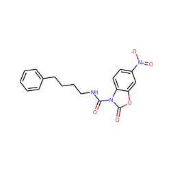 O=C(NCCCCc1ccccc1)n1c(=O)oc2cc([N+](=O)[O-])ccc21 ZINC000653795323