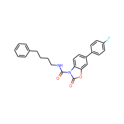 O=C(NCCCCc1ccccc1)n1c(=O)oc2cc(-c3ccc(F)cc3)ccc21 ZINC000299817120