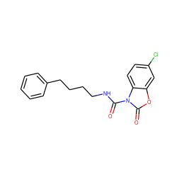 O=C(NCCCCc1ccccc1)n1c(=O)oc2cc(Cl)ccc21 ZINC000653787297