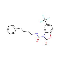 O=C(NCCCCc1ccccc1)n1c(=O)oc2ccc(C(F)(F)F)cc21 ZINC000653794124