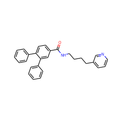 O=C(NCCCCc1cccnc1)c1ccc(-c2ccccc2)c(-c2ccccc2)c1 ZINC000029483731