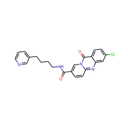 O=C(NCCCCc1cccnc1)c1ccc2nc3cc(Cl)ccc3c(=O)n2c1 ZINC000029559450