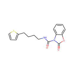 O=C(NCCCCc1cccs1)n1c(=O)oc2ccccc21 ZINC000653798375