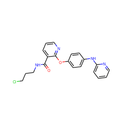 O=C(NCCCCl)c1cccnc1Oc1ccc(Nc2ccccn2)cc1 ZINC000139482681