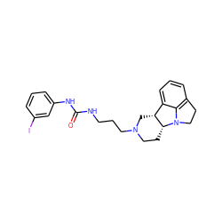 O=C(NCCCN1CC[C@@H]2[C@H](C1)c1cccc3c1N2CC3)Nc1cccc(I)c1 ZINC000013443443