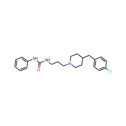 O=C(NCCCN1CCC(Cc2ccc(F)cc2)CC1)Nc1ccccc1 ZINC000013443473