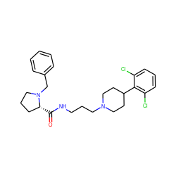 O=C(NCCCN1CCC(c2c(Cl)cccc2Cl)CC1)[C@@H]1CCCN1Cc1ccccc1 ZINC000071295948