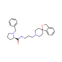 O=C(NCCCN1CCC2(CC1)OCc1ccccc12)[C@H]1CCCN1Cc1ccccc1 ZINC000013679981