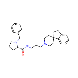 O=C(NCCCN1CCC2(CCc3ccccc32)CC1)[C@@H]1CCCN1Cc1ccccc1 ZINC000013679974