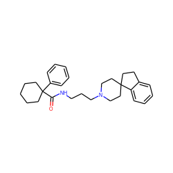 O=C(NCCCN1CCC2(CCc3ccccc32)CC1)C1(c2ccccc2)CCCCC1 ZINC000028569178