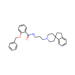 O=C(NCCCN1CCC2(CCc3ccccc32)CC1)c1ccccc1OCc1ccccc1 ZINC000013679971