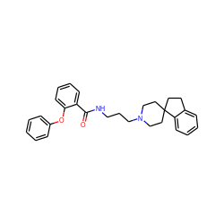 O=C(NCCCN1CCC2(CCc3ccccc32)CC1)c1ccccc1Oc1ccccc1 ZINC000013679953